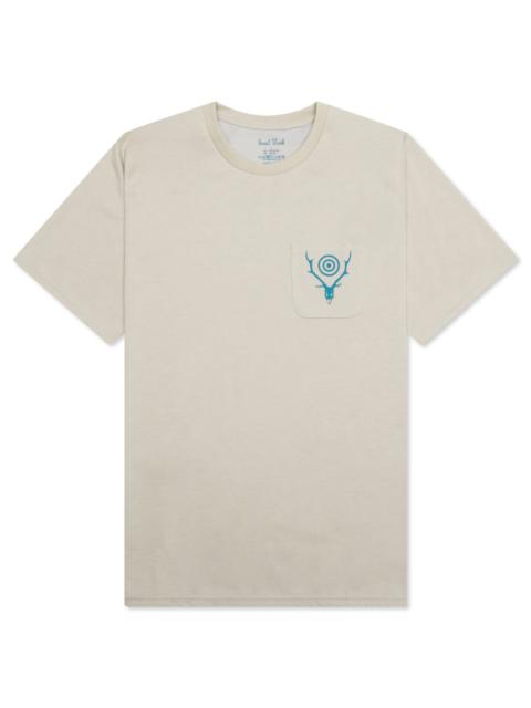 South2 West8 ROUND POCKET S/S TEE - GREY
