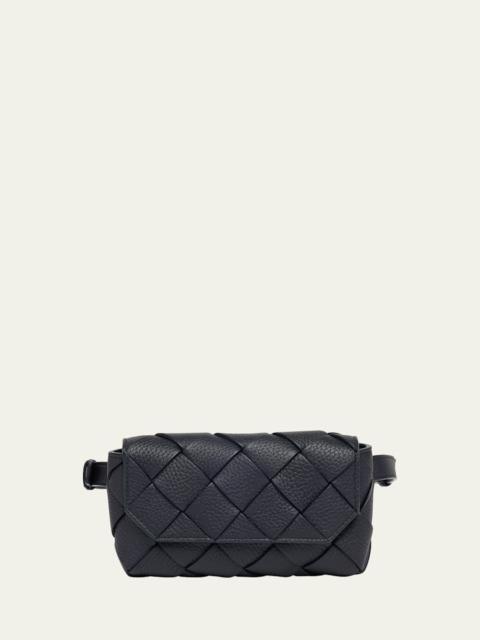 Bottega Veneta Men's Diago Intreccio Leather Belt Bag