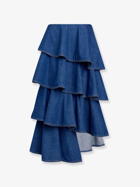 Alaïa Alaia Women Spiral Denim Skirt