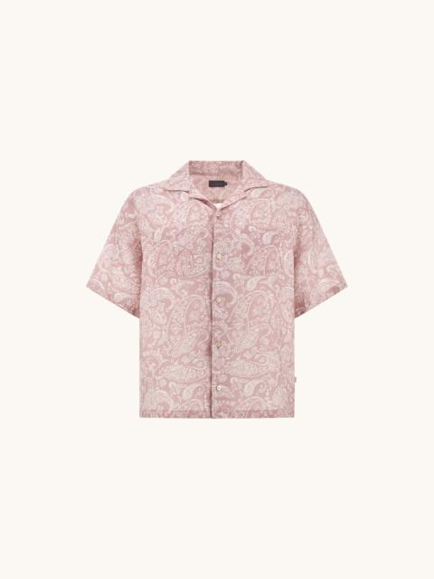 Paul & Shark LINEN SHIRT WITH SHARK PAISLEY PATTERN