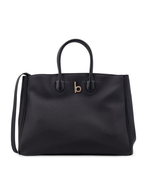 Burberry Black Leather Medium Rocking Horse Handbag