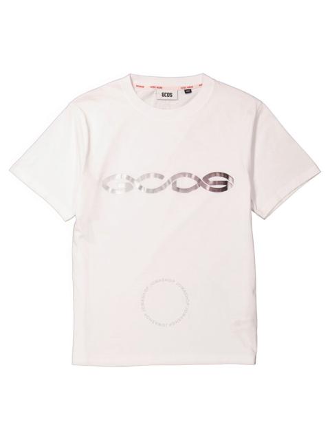 GCDS GCDS Reflective Logo Regular Cotton T-Shirt