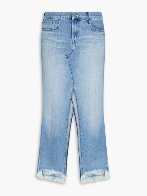 Other Designers The Reworked frayed denim midi skirt