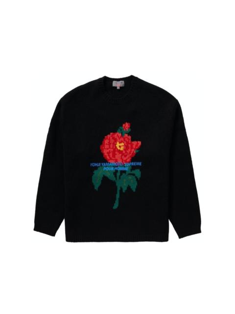 Supreme x Yohji Yamamoto Black Rose Sweater