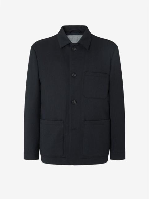 CORNELIANI Blue stretch technical wool jacket