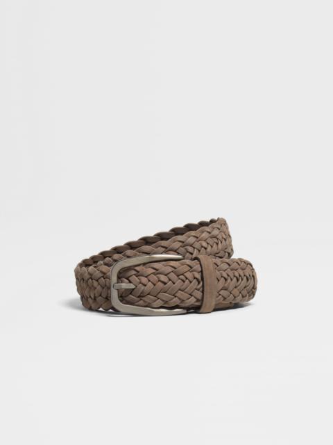 ZEGNA BROWN LEATHER BELT