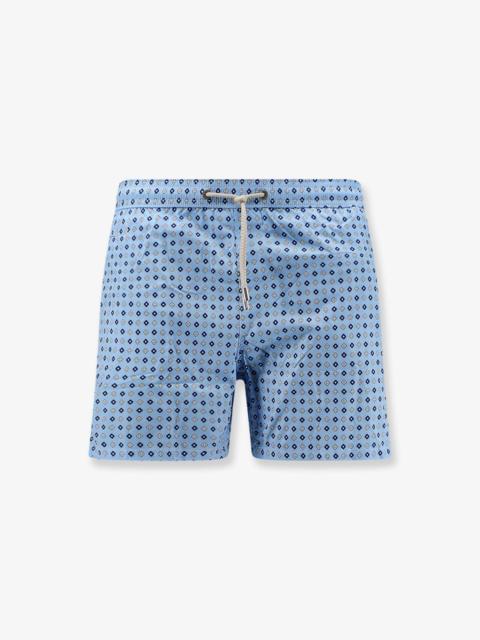 Other Designers Mc2 Saint Barth Nylon Swim Shorts With All-Over Micro-Pattern
