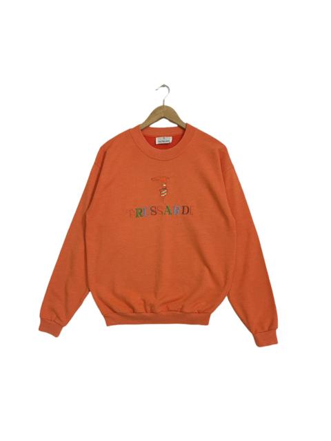 Other Designers Trussardi - Vintge trussardi crewneck multicolor logo embroidered logo