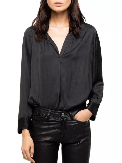 Zadig & Voltaire Tink Satin Tunic Top
