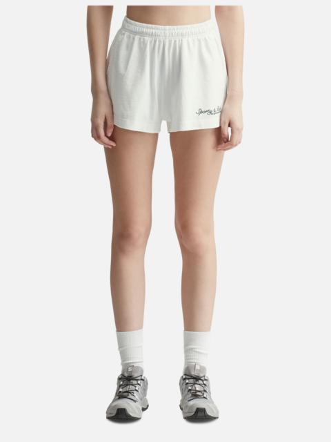 Sporty & Rich SYRACUSE EMBROIDERED DISCO SHORT