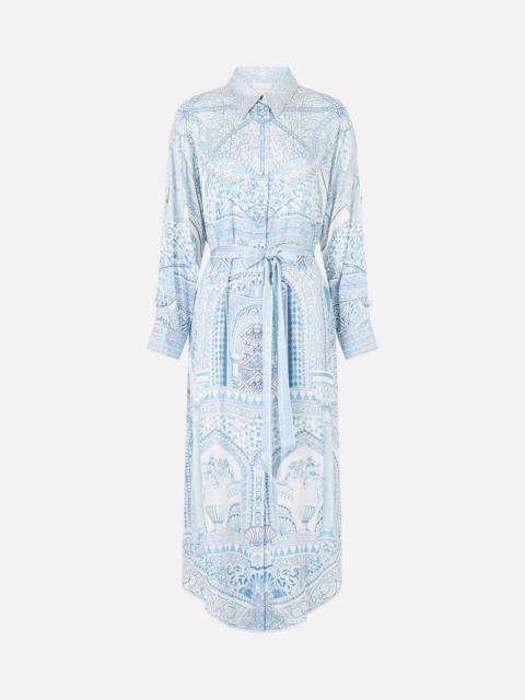 CAMILLA SHIRT DRESS WITH BACK BUTTON DETAIL