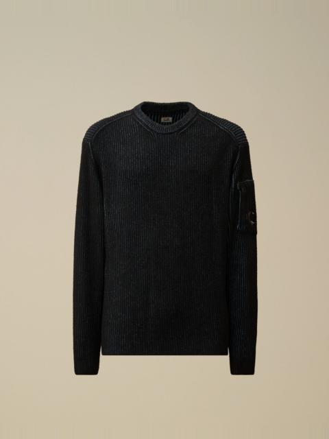 C.P. Company Fleece Knit Crewneck Lens Sweater