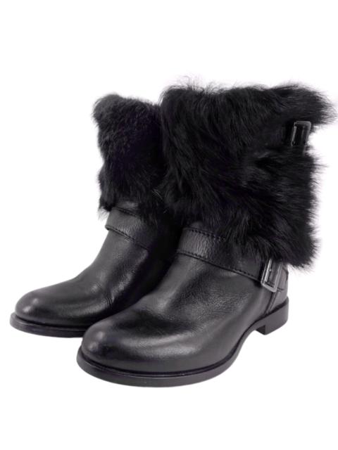 Other Designers zOthers - Prada Shearling Fur Buckle Strap Ankle Boots