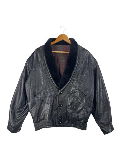 Lanvin Vintage Lanvin Studio Collared Fur Leather Jacket