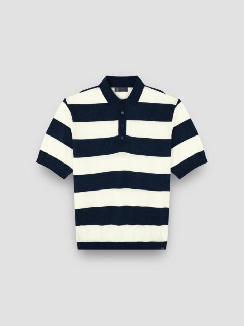 Paul & Shark STRIPED WOOL SILK POLO SHIRT