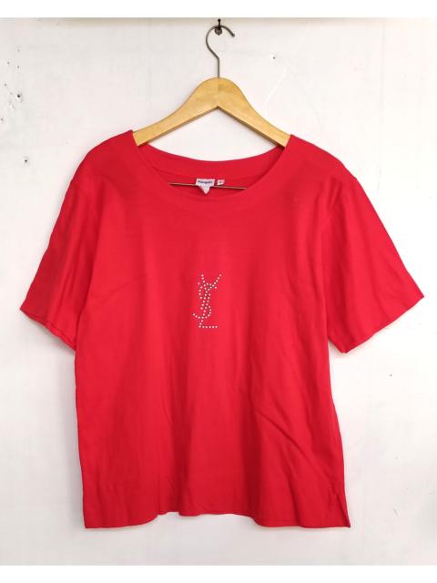 SAINT LAURENT Vtg YVES SAINT LAUREN big logo unisex tee size L
