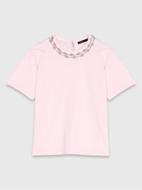 maje Short-sleeve jewel neck T-shirt