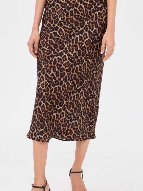 ANINE BING Printed Bar Silk Skirt