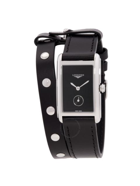 Longines Dolcevita X YVY Quartz Black Dial Watch L5.512.4.59.2