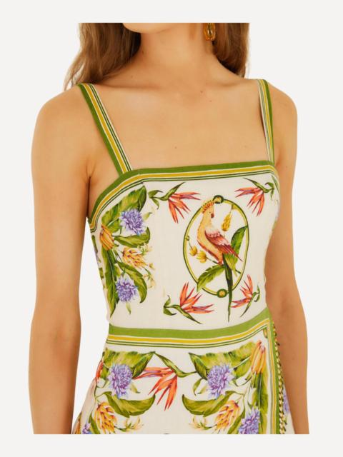 FARM RIO Sand Tropical Scarf Mini Dress