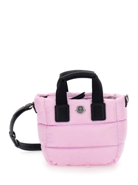 Moncler Moncler Women Pink 'Micro Caradoc' Crossbody Bag In Tech Fabric Women