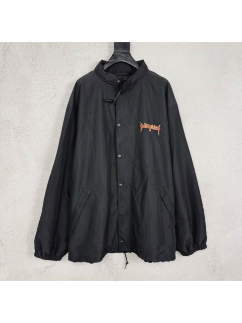 BALENCIAGA Balenciaga Metal Logo Coach's Jacket Windbreaker