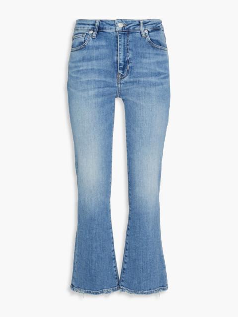 FRAME Le Crop Mini Boot faded high-rise bootcut jeans