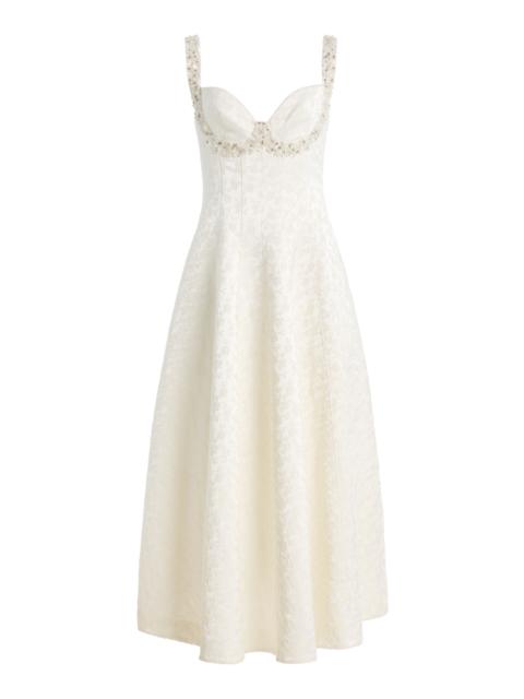 SIMKHAI Charlotte Midi Dress white