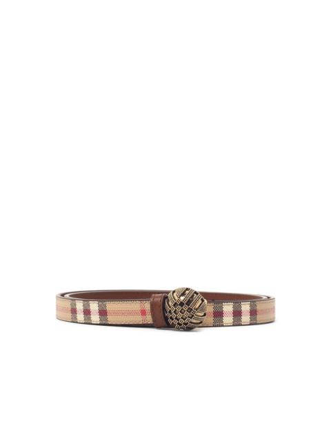Burberry Burberry Granulation Belt Beige Brown Leather Women