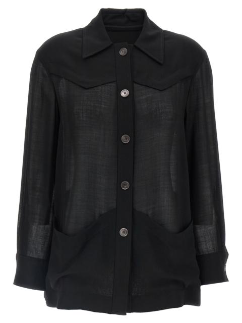 FERRAGAMO Ferragamo Women Semi-Sheer Wool Jacket