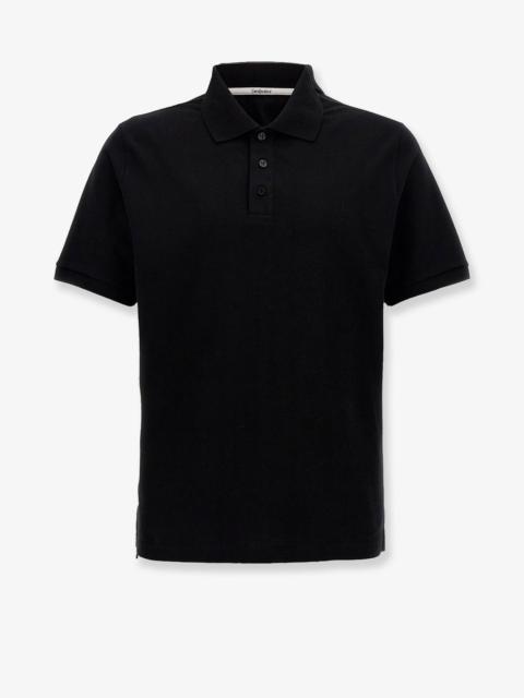 SAINT LAURENT Saint Laurent Cotton Blend Polo Shirt With Cassandre Embroidery