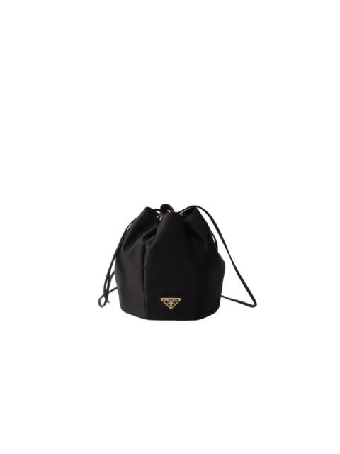 Prada PRADA $1590 Black Satin Mini Bucket Bag New & Authentic