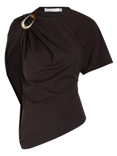 CHRISTOPHER ESBER Christopher Esber Asymmetric Stretch-cotton T-shirt
