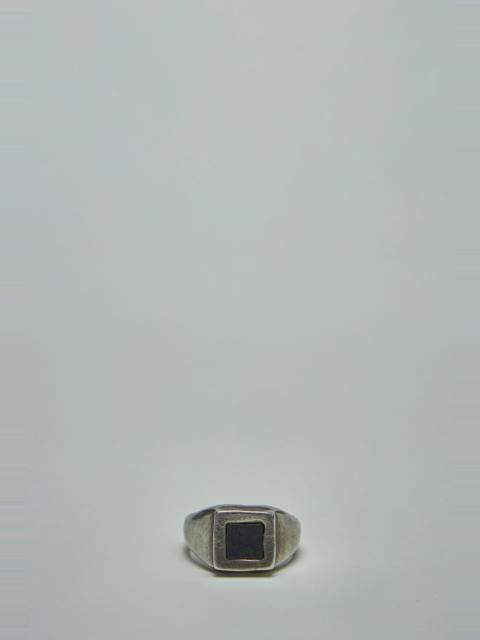 Guidi Silver Ring w/ Kangaroo Leather 925