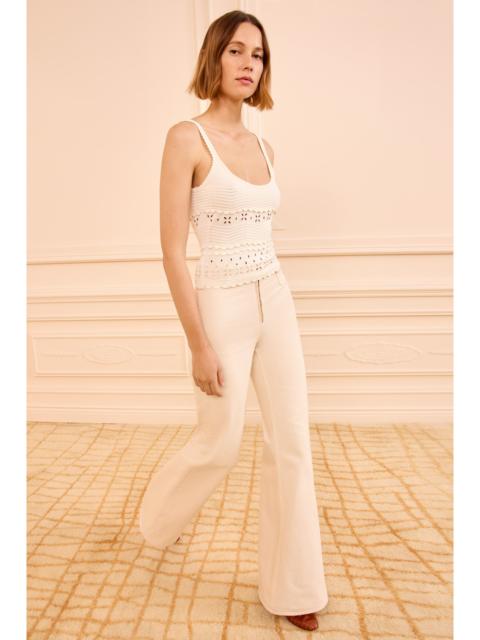 ULLA JOHNSON Esme Eyelet Knit Camisole