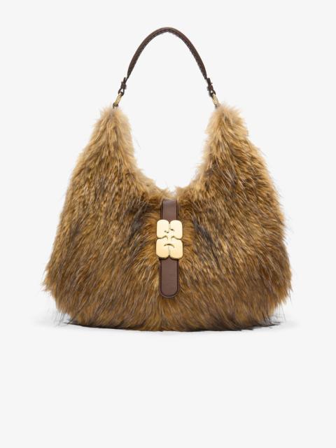 GANNI ALTERNATIVE FUR LARGE KAT BAG
