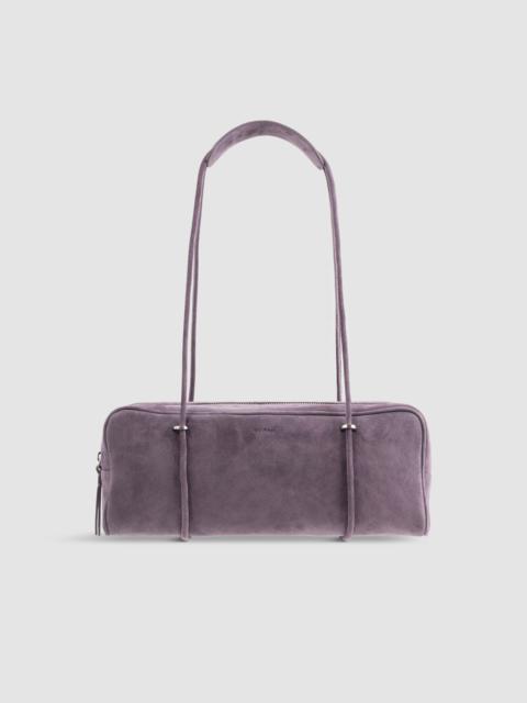 BY FAR Kimberly Deep Purple Suede Leather Shoulder Bag