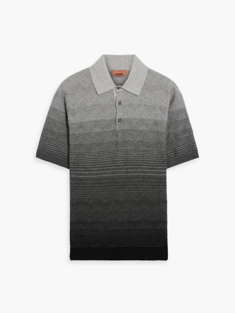 Missoni Space-dyed jacquard-knit cotton polo shirt
