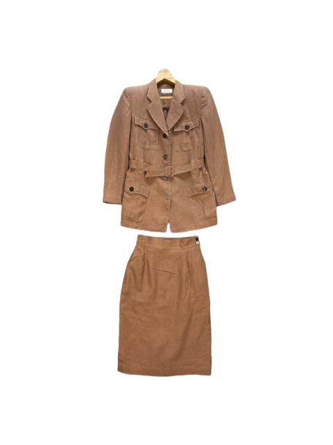 Other Designers BIGI Made in Japan Belted Jacket Linen Skirt Suits #A24-0556