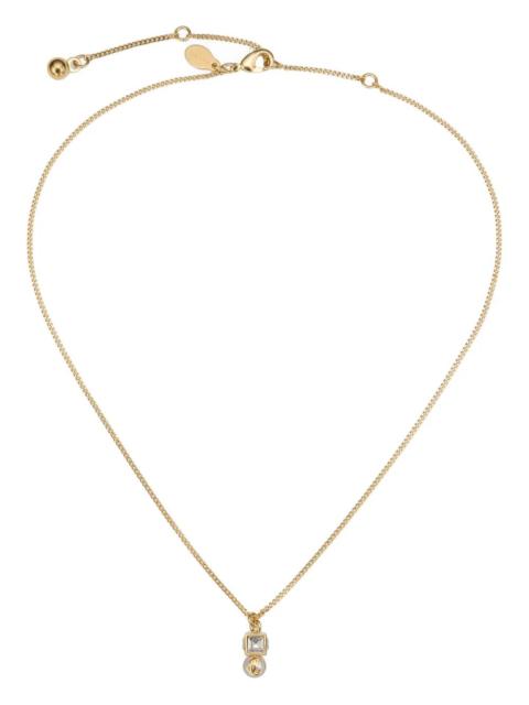 JIMMY CHOO Jimmy Choo Women Gold Metal Jc Pearl Cube Pendant Necklace