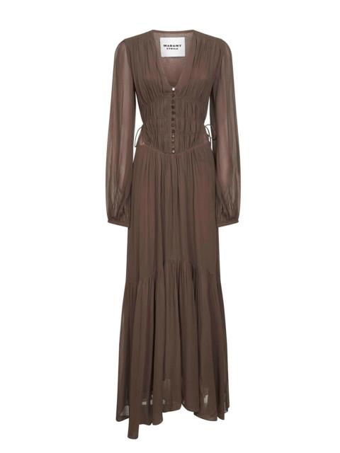 Isabel Marant Étoile Marant Etoile Women Green Georgette Briane Long Dress