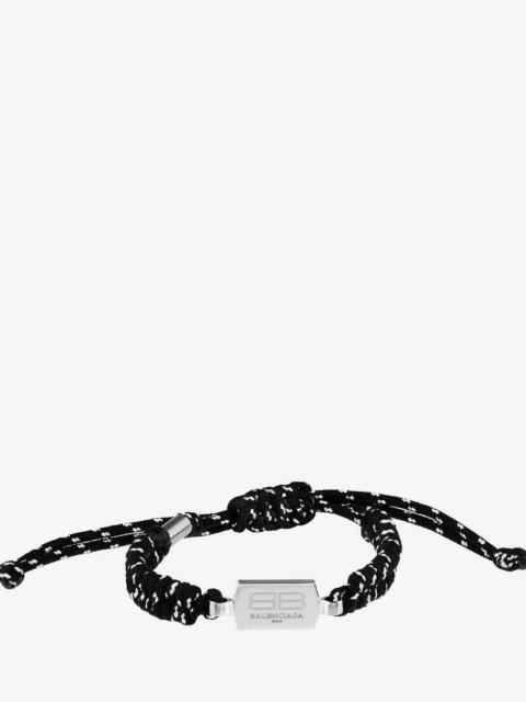 BALENCIAGA Saint-germain Lace Bracelet in Black/white/shiny Silver