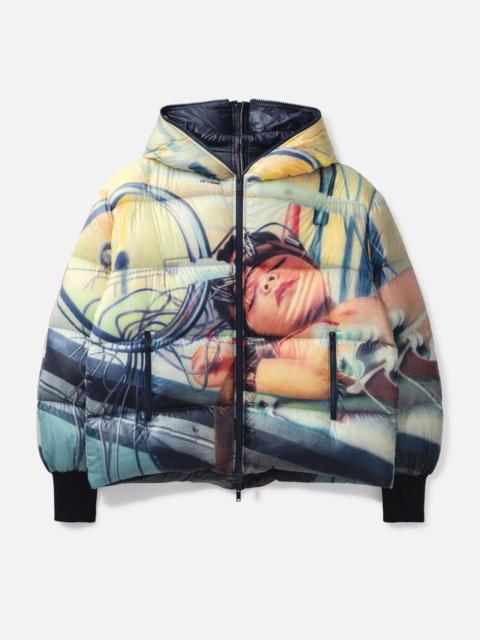 UNDERCOVER UC2E4203 ALLOVER PRINT ZIP FRONT & BACK DOWN JACKET