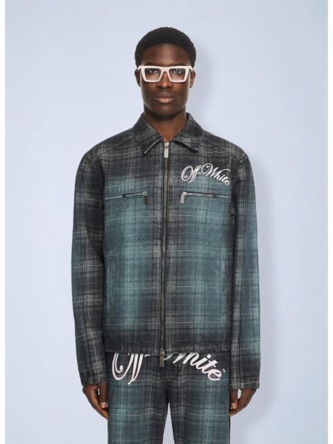 Off-White Off-White Men Check Jacq Den Skate Coach Jkt