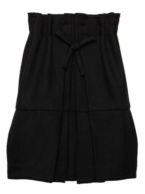 Prada bow-detailed pleated dress