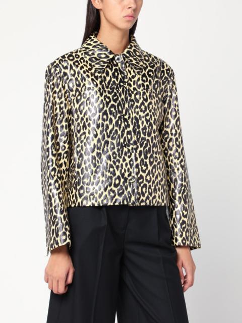 Jil Sander Leopard print jacket in coated fabric