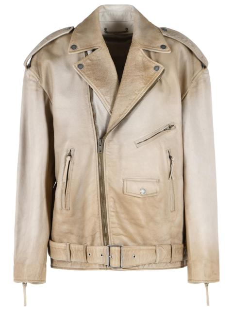 Golden Goose Golden Goose 'Phoebe' Beige Leather Jacket Women