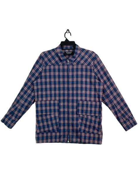 Other Designers Diet Butcher Slim Skin cotton tartan plaid zip up jacket