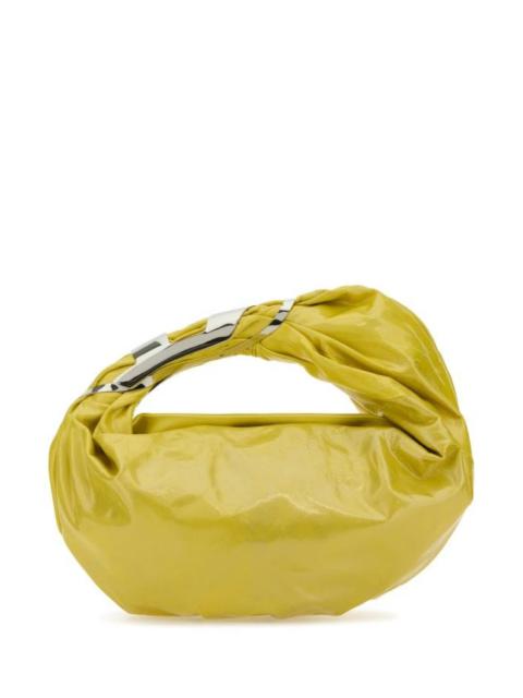 Diesel Woman Yellow Leather Grab-D Hobo Shopping Bag
