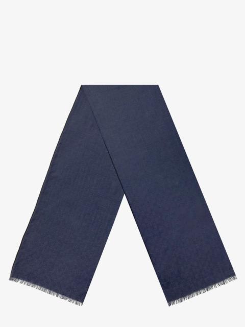 GUCCI Gucci Wool and Silk Scarf Blue Men